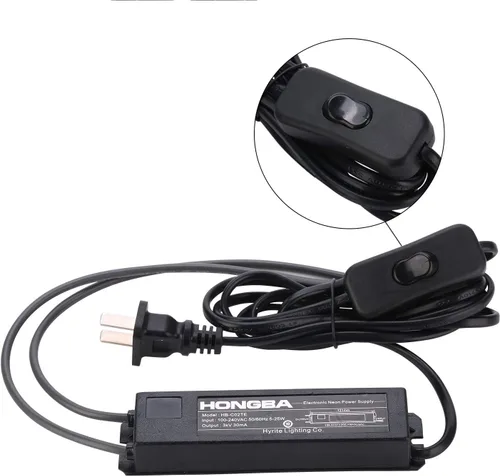 Miniatura 2 de HB-C02TE 3KV Fuente de alimentación para señal de neón de vidrio Luz electrónica de neón luces transformador con enchufe negro Negro2