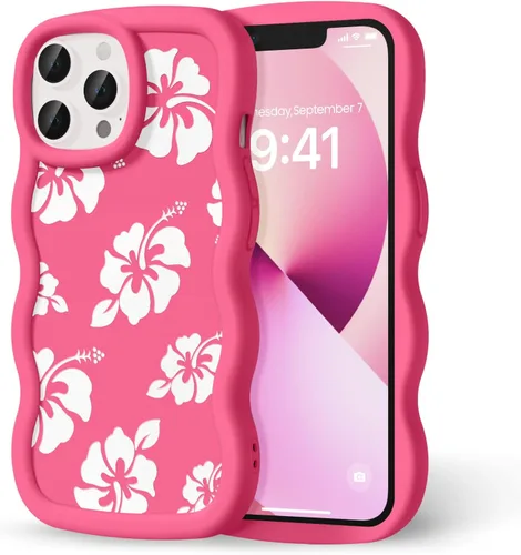 Miniatura 71 de Compatible con iPhone SE/8/7 Funda para Mujeres y Niñas, Marco Ondulado Rizado con Patrón Lindo, Estética Delgada Suave Silicona TPU Parachoques