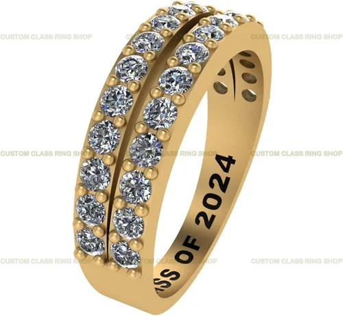 Miniatura 4 de Custom High School and College Class Ring Sterling Silver / 10K/ 14K Gold - GRA Certified Moissanites/Lab Grown Diamonds Ring Graduation Gifts for