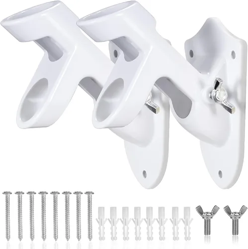 Miniatura 9 de BONWIN - Soportes de soporte para asta de bandera de 1 pulgada con accesorios para montaje en pared de casa, diámetro interior de 1 pulgada, dos