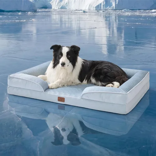 Miniatura 82 de Bedsure Cama ortopédica XL para perros extragrandes, cama lavable para perros y gatos, impermeable, cómodo sofá para perros con funda extraíble