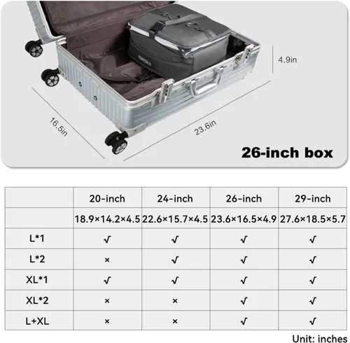 Miniatura 82 de TABITORA - Estantería portátil y plegable de gran capacidad con ganchos para colgar, ideal como almacenamiento para viajes