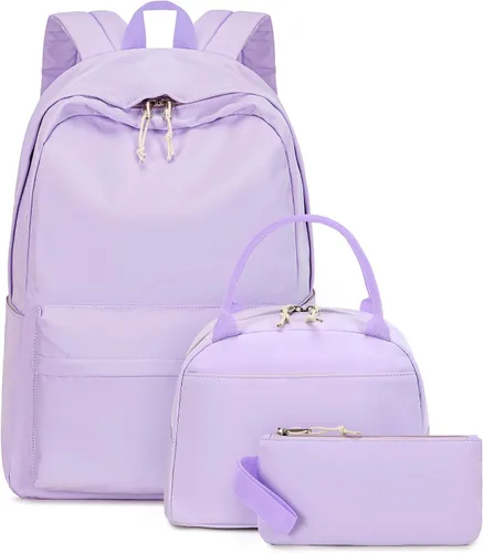 Miniatura 28 de Bluboon Juego de mochila para adolescentes, mochila escolar para niñas, lonchera y lápices, bolsas para estudiantes, 3 en 1, rosa-3 juegos, Escuela