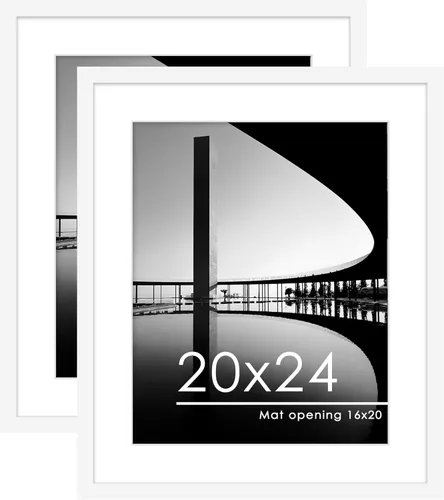 Miniatura 10 de PEALSN - Juego de 2 marcos de fotos de 12 x 18, muestra fotos de 11 x 17 con paspartú o 12 x 18 sin paspartú para montaje en pared, marcos para Negro