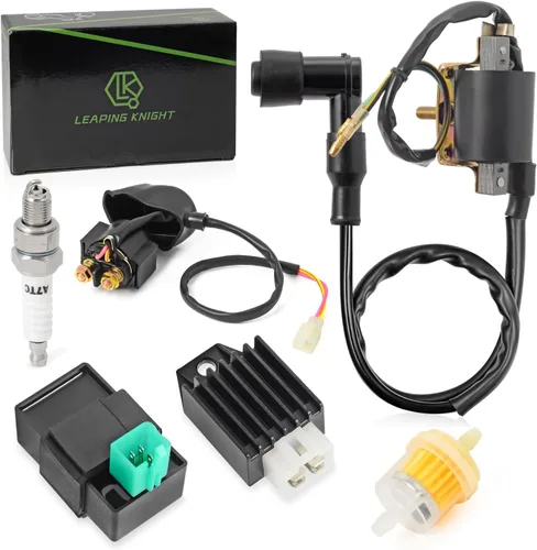 Miniatura 6 de Kit de bobina de encendido con caja CDI AC de 5 pines, regulador de voltaje, rectificador, solenoide, relé y bujía para Kazuma Meerkat 50cc, Falcon