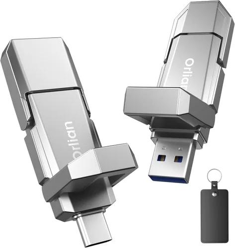 Miniatura 9 de Orlian Unidad de estado sólido SSD portátil externa de 64 GB, hasta 450 MB/s USB 3.2 Gen 2 de estado sólido, tipo C + USB A Dual Drive