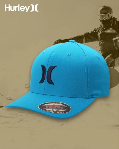 Miniatura 126 de Hurley Gorra de béisbol para hombre - Flexfit - Gorras de béisbol ajustadas para hombre (tamaños: S-XL)