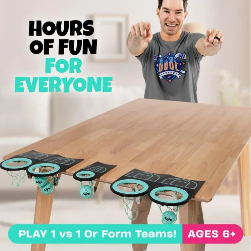 Miniatura 9 de Dude Perfect Sticky Tic Tac Toe y juego de rollos de mesa Juegos para interiores y exteriores, diversión perfecta para noches de juegos familiares
