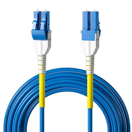 Miniatura 20 de Cable de conexión de fibra OM3 LC a LC de 0.7 ft, puente de fibra multimodo de 10 GB, LC-LC UPC dúplex MMF 50/125um, LSZH, para transceptor SFP