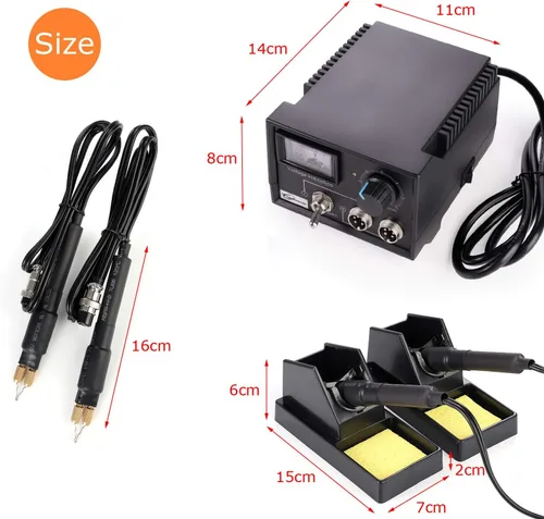 Miniatura 6 de Kit de máquina de combustión de madera, bolígrafos duales de 110 V, 60 W, máquina de pirografía de alta calidad, control de temperatura digital