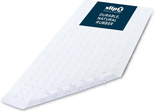 Miniatura 10 de SlipX Solutions Tapete de seguridad de goma grande y duradero de 27 x 15 pulgadas, siéntete seguro y seguro en tu baño o ducha, textura de Gris