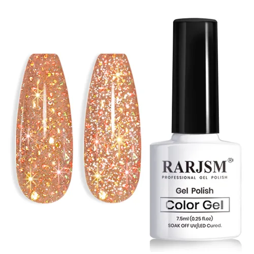 Miniatura 10 de RARJSM Esmalte de uñas de gel con purpurina roja reflectante holográfica, destellos de arco iris, diamantes brillantes, LED, UV, secado con lámpara