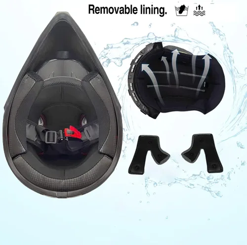 Miniatura 6 de Casco de motocross para adultos jóvenes, motocross, anticolisión, de cara completa, aprobado por DOT, BMX, descenso, todoterreno, casco de bicicleta