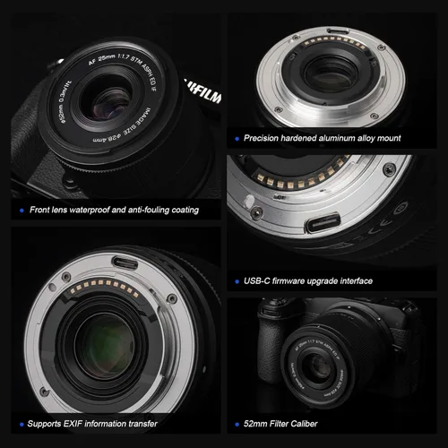 Miniatura 3 de Viltrox 25mm F1.7 Air FE Pocket Dispo Lente AF F/1.7 E-Mount Portátil para Sony Lente para Principiantes Autofoco APS-C Gran Apertura Lentes FE Prime