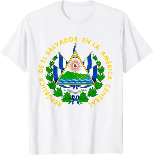 Miniatura 68 de Camiseta con diseño de emblema de la bandera de El Salvador