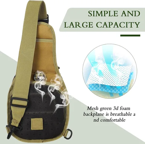 Miniatura 5 de Sosation 134 Piezas Herramienta de Pesca Herramienta de Pesca y Equipo Regalo para Adultos, Removedor de Anzuelos, Kit de Alicates, Mochila Caqui