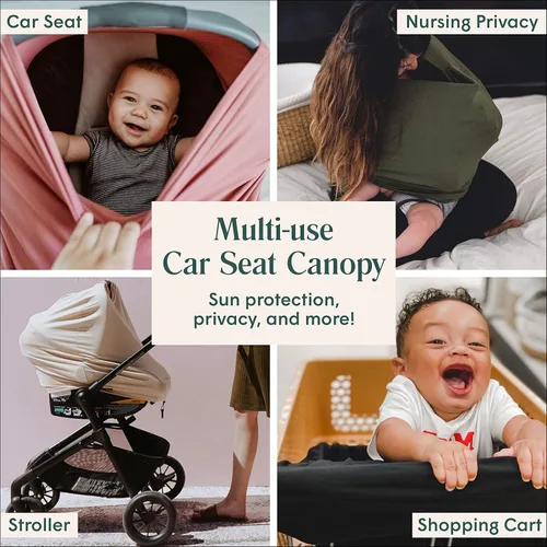 Miniatura 2 de Simka Rose Funda de asiento de automóvil para bebés, multiusos, transpirable, cubierta de lactancia y toldo para asiento de automóvil de bebé