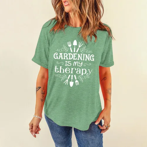 Miniatura 11 de MAIHUN Camisas de jardín para mujer, camiseta para amantes de las plantas, camiseta gráfica de jardinería, camisetas de regalo de jardinero