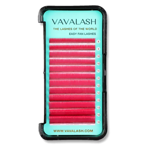 Miniatura 12 de VAVALASH Extensiones de pestañas postizas en abanico con forma de espigas, bandeja mixta de 0.315-0.591 in, rizo C, 0.003 in, negro mate