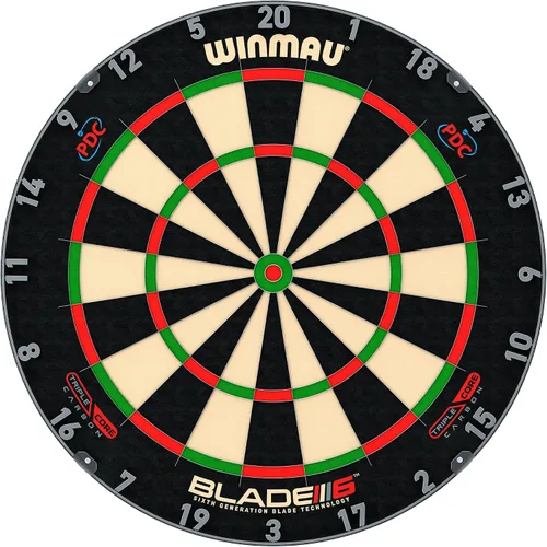 WINMAU Professional Bristle Dartboard - PDC Tournament Board with Official Tournament Specifications - Available in Blade 6 Single, Dual, Triple