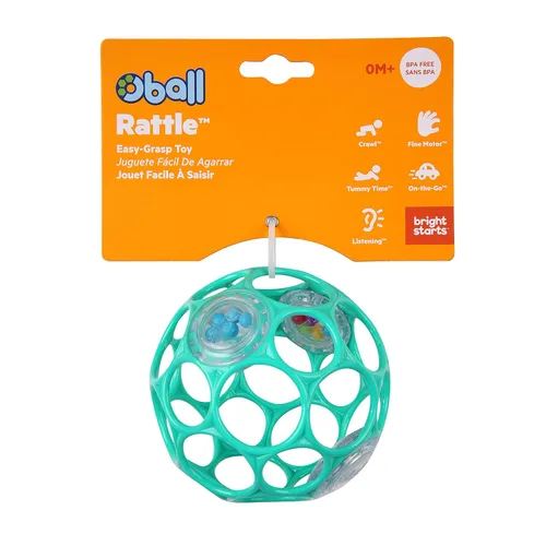Miniatura 4 de Bright Starts Oball Shaker - Juguete de sonajero y juego de bolas para bebé, edades recién nacidos y mayores