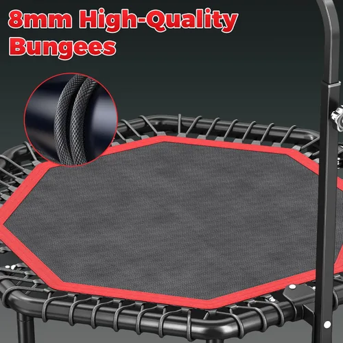 Miniatura 7 de HYD-Parts 40"/48“ Rebounder Trampoline for Adults with Bungee Cords, Portable Fitness Exercise Mini Trampoline, Small Rebounder Indoor/Outdoor