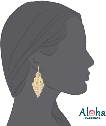 Miniatura 3 de Aloha Earrings Pendientes colgantes de clip sin perforaciones en tono dorado