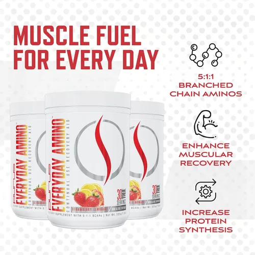Miniatura 4 de Purus Labs Everyday Amino BCAA Powder Aminoácidos para hidratación y recuperación muscular Sin azúcar y sin gluten 30 porciones (cereza mora)
