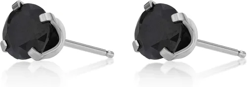Miniatura 2 de Lavari Jewelers - Aretes redondos de piedras preciosas naturales para mujer en oro amarillo o blanco de 14 quilates con piedra natal de 0.197in