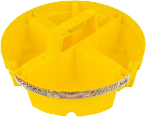 Bucket Boss - Organizador de piezas pequeñas, apilador de cubos, organización de cubos (15051), color amarillo