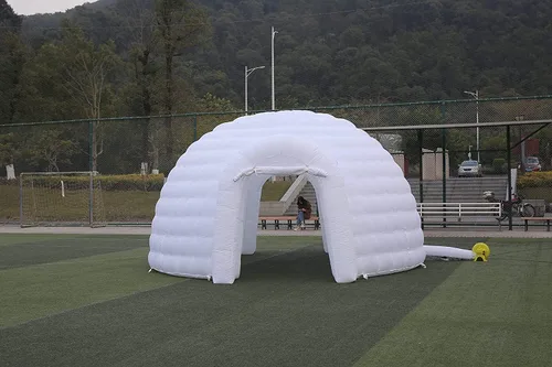 Miniatura 5 de Tienda de campaña inflable de 16.5 pies de diámetro con soplador de aire, tienda de campaña de cúpula para exteriores, club nocturno, fiesta, tienda