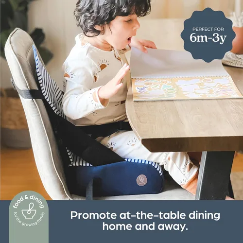 Miniatura 2 de Dreambaby Grab 'N Go Asiento elevador de viaje – Silla alta portátil para niños pequeños para comedor (6M-5Y) con almacenamiento y correa