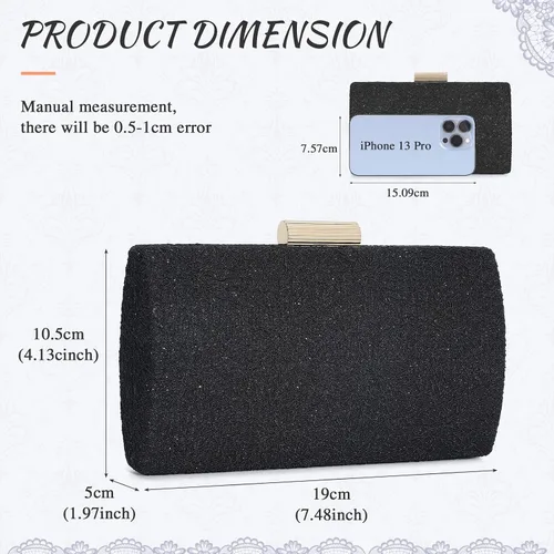 Miniatura 3 de UBORSE Bolso de mano para mujer con diseño de encaje único bolso de noche