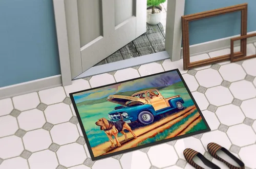 Miniatura 4 de Caroline's Treasures 7513JMAT Bloodhound - Tapete para puerta delantera, 24 x 36 pulgadas, para interiores y exteriores, para entrada