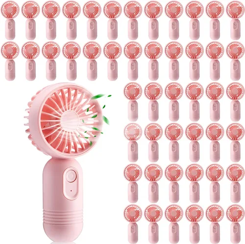 Miniatura 31 de Rossesay Miniventilador portátil a granel, lindo ventilador de mano ligero, pequeño ventilador personal de mano y pestañas de 3 velocidades