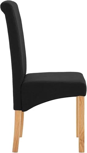 Miniatura 5 de Dining Chairs 2 Pcs Black Fabric,Living Room Dining Chairs,Counter Dining Chairs Suitable for Daily Dining Or Special Events Such As Meetings
