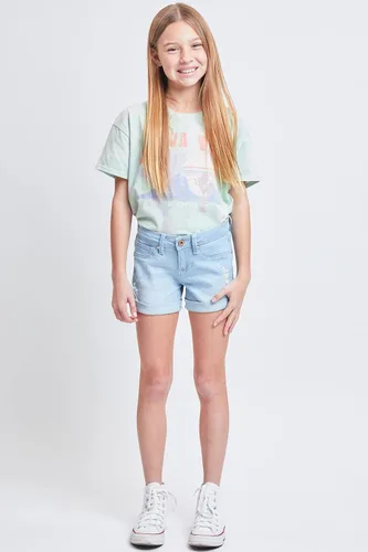 Miniatura 2 de YMI Girls' Essential Mid Rise Cuffed Shorts