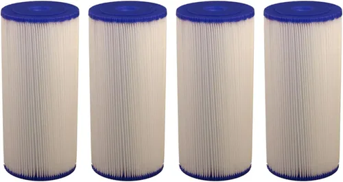 Tier1 20 micrones 10 pulgadas x 4.5 pulgadas | Paquete de 4 cartuchos de repuesto de filtro de agua de sedimentos plisados para toda la casa |