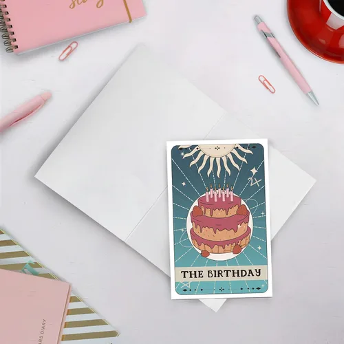 Miniatura 3 de SuperShunhu Tarjeta de cumpleaños con temática de tarot, tarjeta de bruja, regalo temático mágico, tarjeta de felicitación de cumpleaños, tarjeta