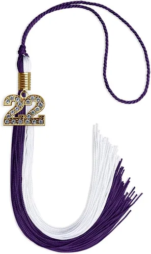 Miniatura 35 de Endea Graduation Borla de doble color con dije dorado (negro/oro brillante, 2022)