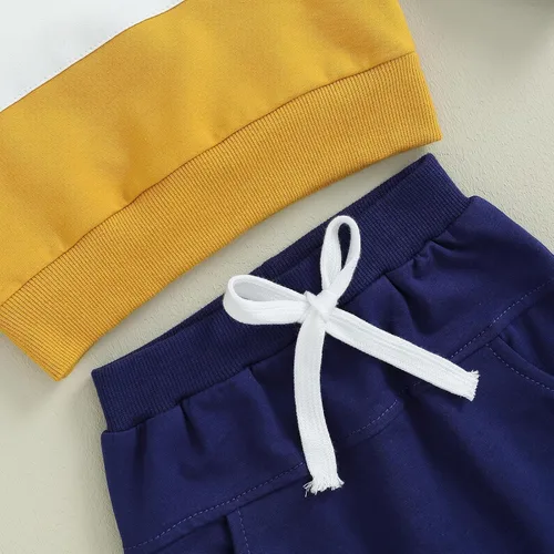 Miniatura 78 de Conjunto de ropa de otoño e invierno para bebé y niño, sudadera larga con capucha y pantalones para niños pequeños, 6, 12, 18, 24 meses, 2T