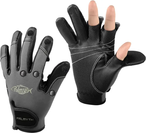 Miniatura 6 de Palmyth Guantes de pesca de neopreno para hombres y mujeres con 3 dedos sin puntas, flexibles, ideales para fotografía, pesca con mosca, pesca