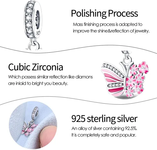 Miniatura 105 de LNQOBU Happy Life - Colgante para pulseras de abalorios, plata de ley 925 para mujer (con un espaciador de cuentas)