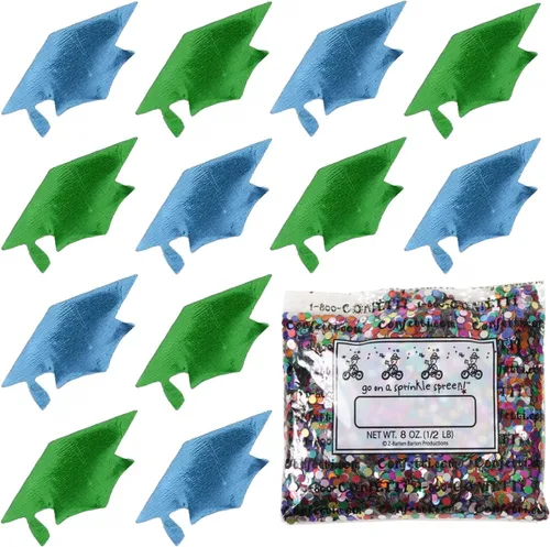 Miniatura 125 de Confetti Grad Cap Negro, Azul Marino Combo - 2 bolsas de media onza (1 oz)