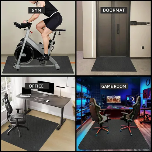 Miniatura 7 de Tapete para silla de oficina para suelo duro, tapete para silla de computadora de 48 x 36 pulgadas, protector de suelo de escritorio multiusos