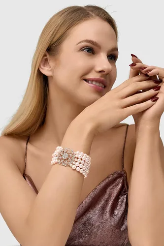 Miniatura 3 de BABEYOND Pulsera de perlas de imitación de la década de 1920, pulsera elástica de perlas de gran Gatsby, accesorios de los años 20, joyería de 5