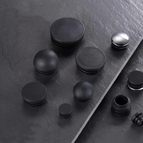 Miniatura 4 de 20 tapones de plástico de 0.984 in (1 pulgada) para patas de silla, insertos de tubo redondo, protectores de muebles para patas de silla, color negro
