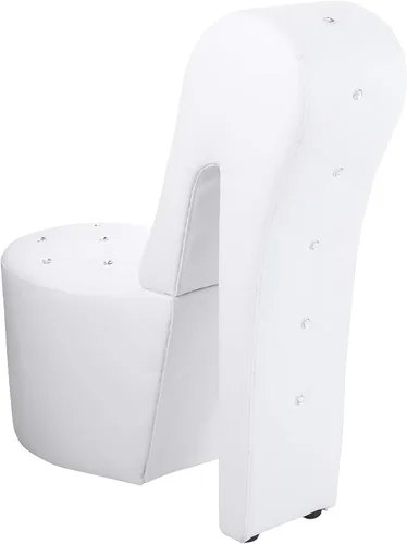 Miniatura 5 de Tristam - Silla lounge moderna glamorosa de tacón alto de 40", silla sin brazos con botones tipo cristal tapizados y costuras de diamante, cómodo