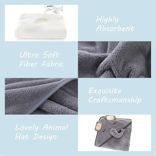Miniatura 4 de Toallas de Baño con Capucha para Bebé - Toalla de Baño Premium Ultra Suave Orgánica para Bebé – Toallas Absorbentes e Hipoalergénicas para Bebé Niño