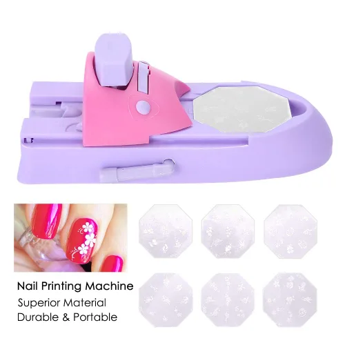 Miniatura 3 de Sonew Impresora de patrón de arte de uñas, máquina de impresión profesional de patrón de bricolaje, estampadora, impresora de uñas, herramientas